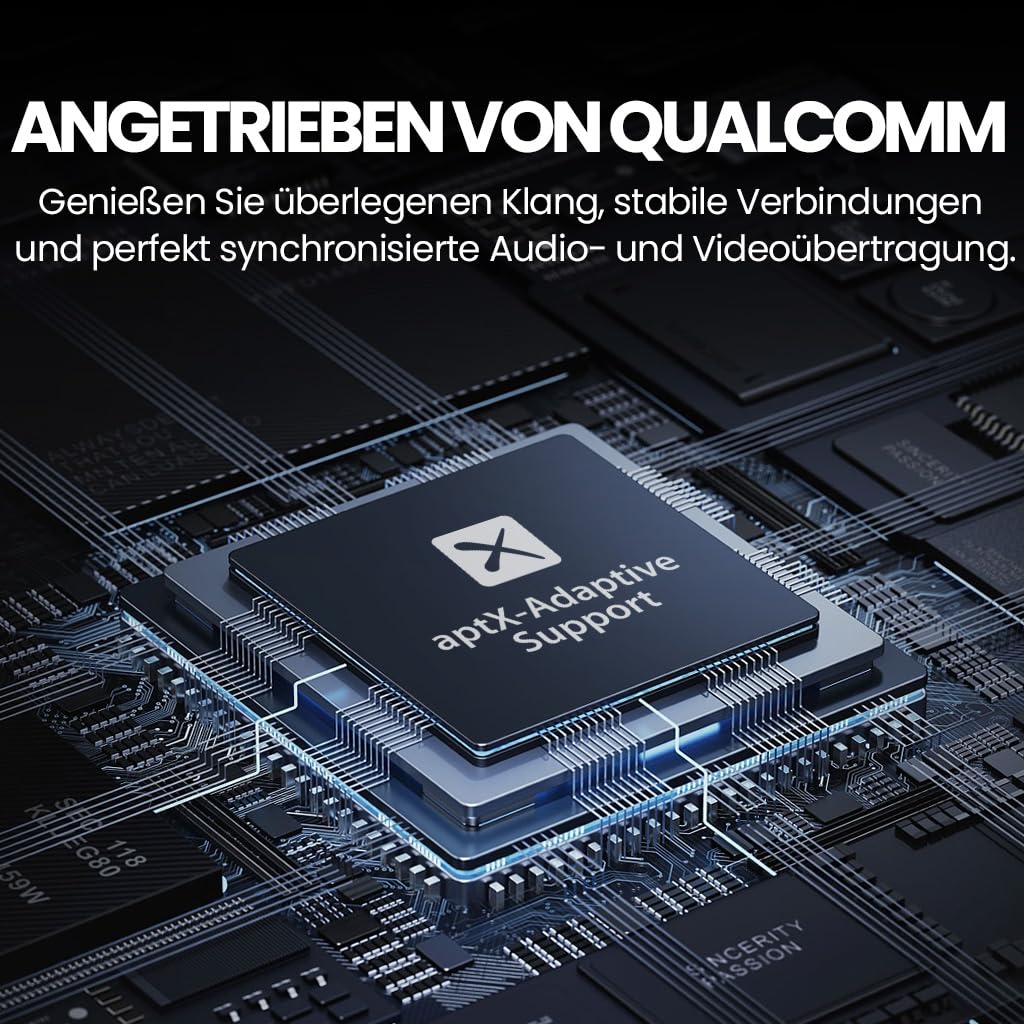 Avantree HT41899 Plus 2 – Dual Bluetooth 5.3 Kabellose Kopfhörer für Fernseher, mit Sender & Lade-Docks, 50 Std. Laufzeit, aptX Adaptive, kompatibel mit TVs (Opt. oder AUX-Out)