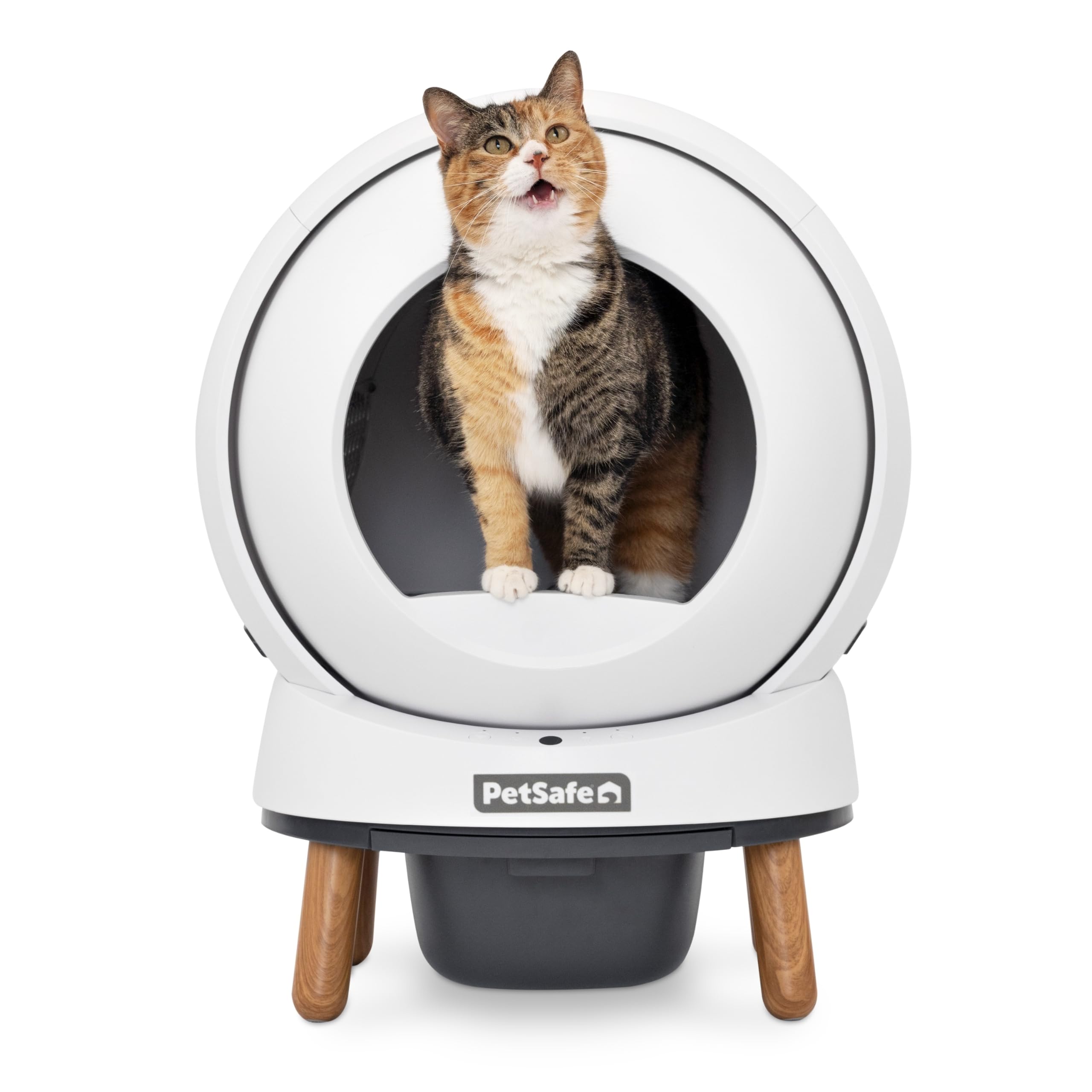 PetSafe ScoopFree SmartSpin Arenero para Gatos Autolimpiante - Caja de Arena con Control Avanzado de Olores - Monitorización de la Salud Controlado por App