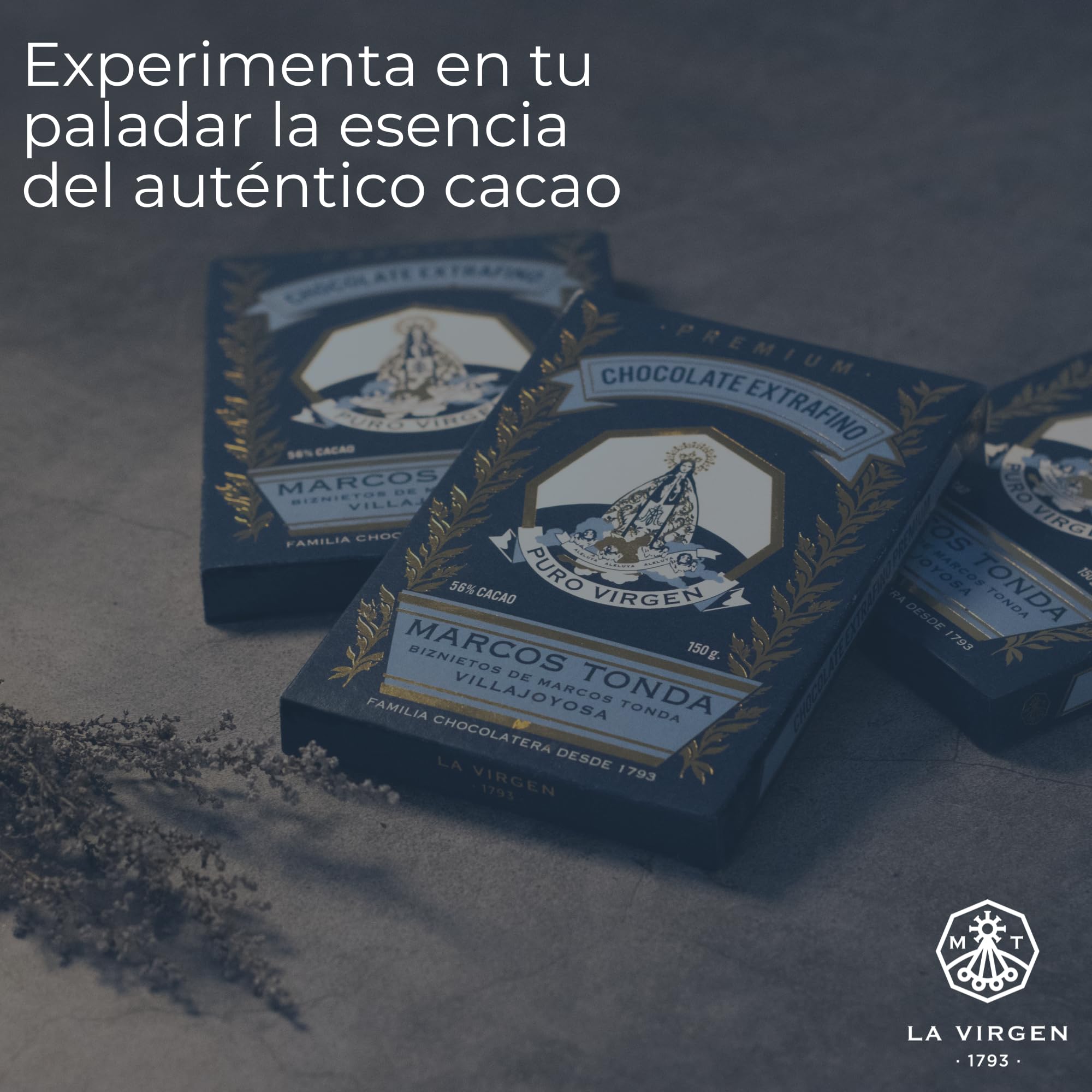 Chocolates Marcos Tonda - 3 x Cajas chocolatinas negro, leche y blanco la Virgen