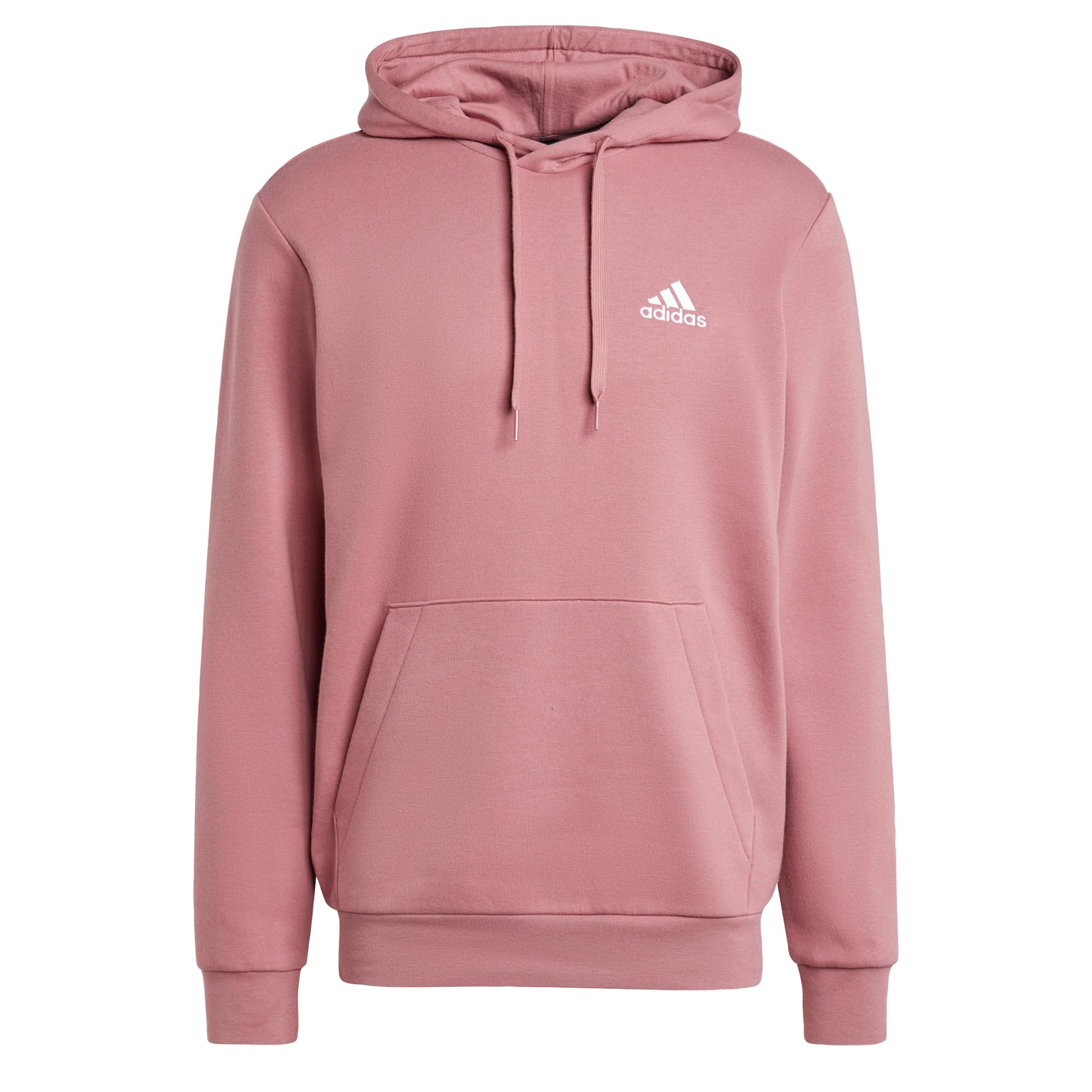 adidas Men's Essentials Fleece Hoodie, Preloved Crimson, M