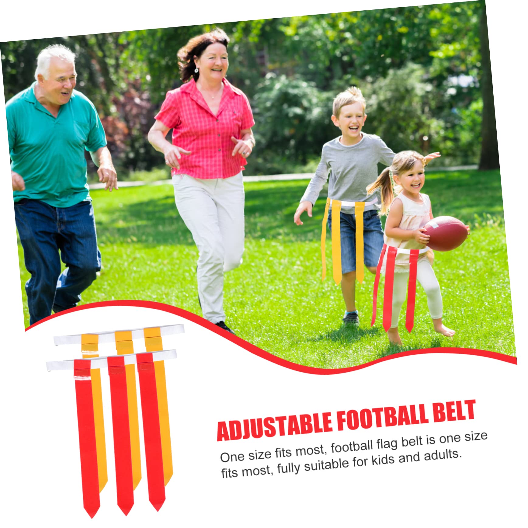 Kisangel Fußballgürtel Flag-Football-Gürtel Flag-Rugby-Gürtel Fahnenstange Flag Football fußballspiele für outdoor sport Rugby-Sportgeräte Outdoor-Fußballzubehör Polyester