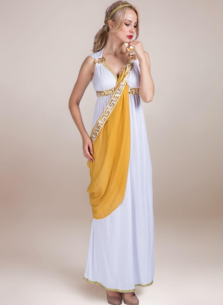 Greek Goddess Ladies Roman Toga Party Fancy Dress Costume