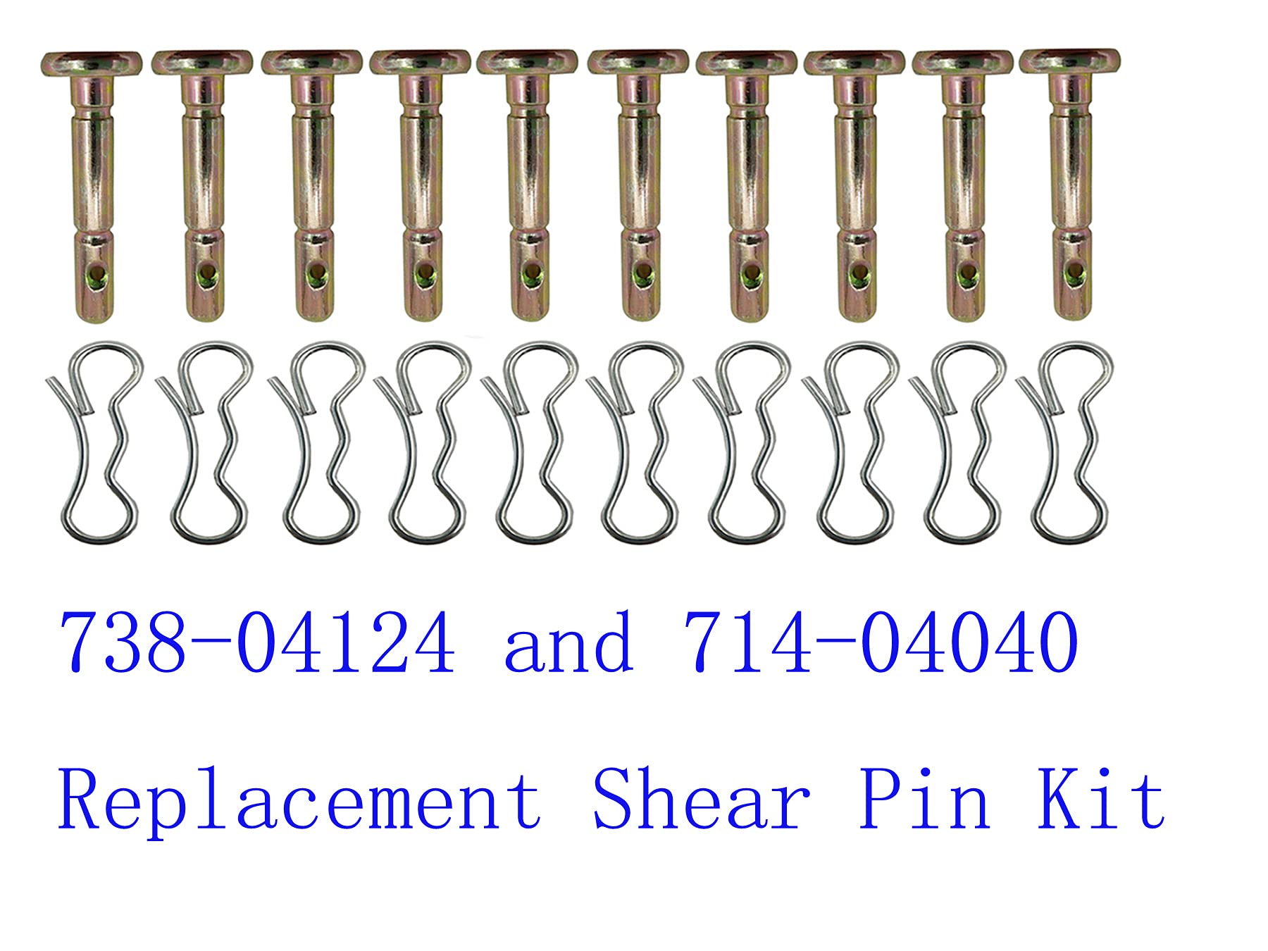 30 pcs 738-04124A and 714-04040 Shear Pins and Cotter Pins for Cub Cadet MTD Troy Bilt Snowblowers