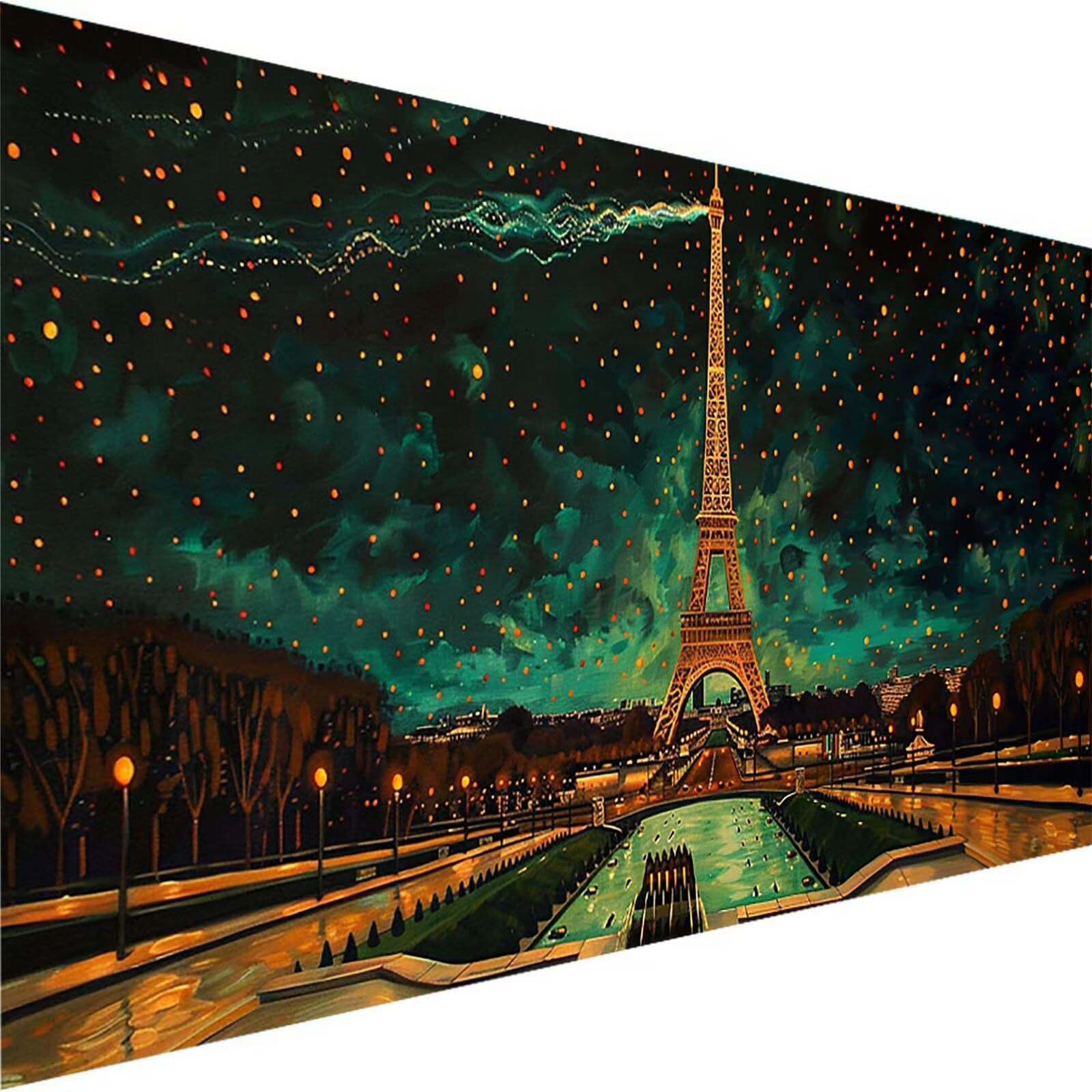 Malen nach Zahlen Kinder Landschaft, Malen Nach Zahlen Erwachsene Geschenke Home Wand Dekor Bastelset, Malen nach Zahlen Eiffelturm | Malen nach Zahlen Ohne Rahmen (60x120cm) Bastelset Erwachsene X-Z