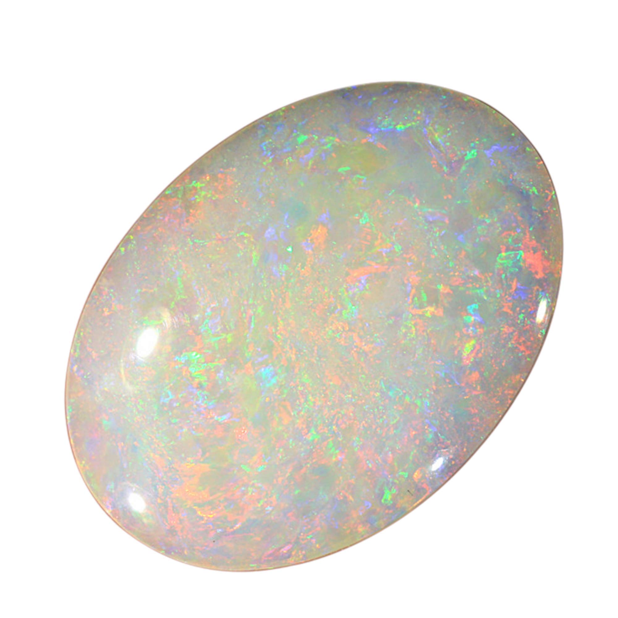 8.50 Carat / 9.25 Ratti Opal Stone Certified Natural Fire AA++ Quality Oval White Astrological Australian Opal Loose Gemstone