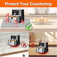 Vista 4 de Tapetes resistentes al calor para encimera, tapete ignífugo para freidora de aire de 15 x 18 pulgadas, tapetes para parrilla al aire libre