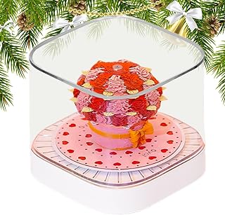 Calendario 3D - Calendario de escritorio 2026 con rosas 3D, bloc de notas de arte y manualidades, decoración del hogar para mujeres y niñas, estudiantes, Año Nuevo, Navidad, mesa, dormitorio