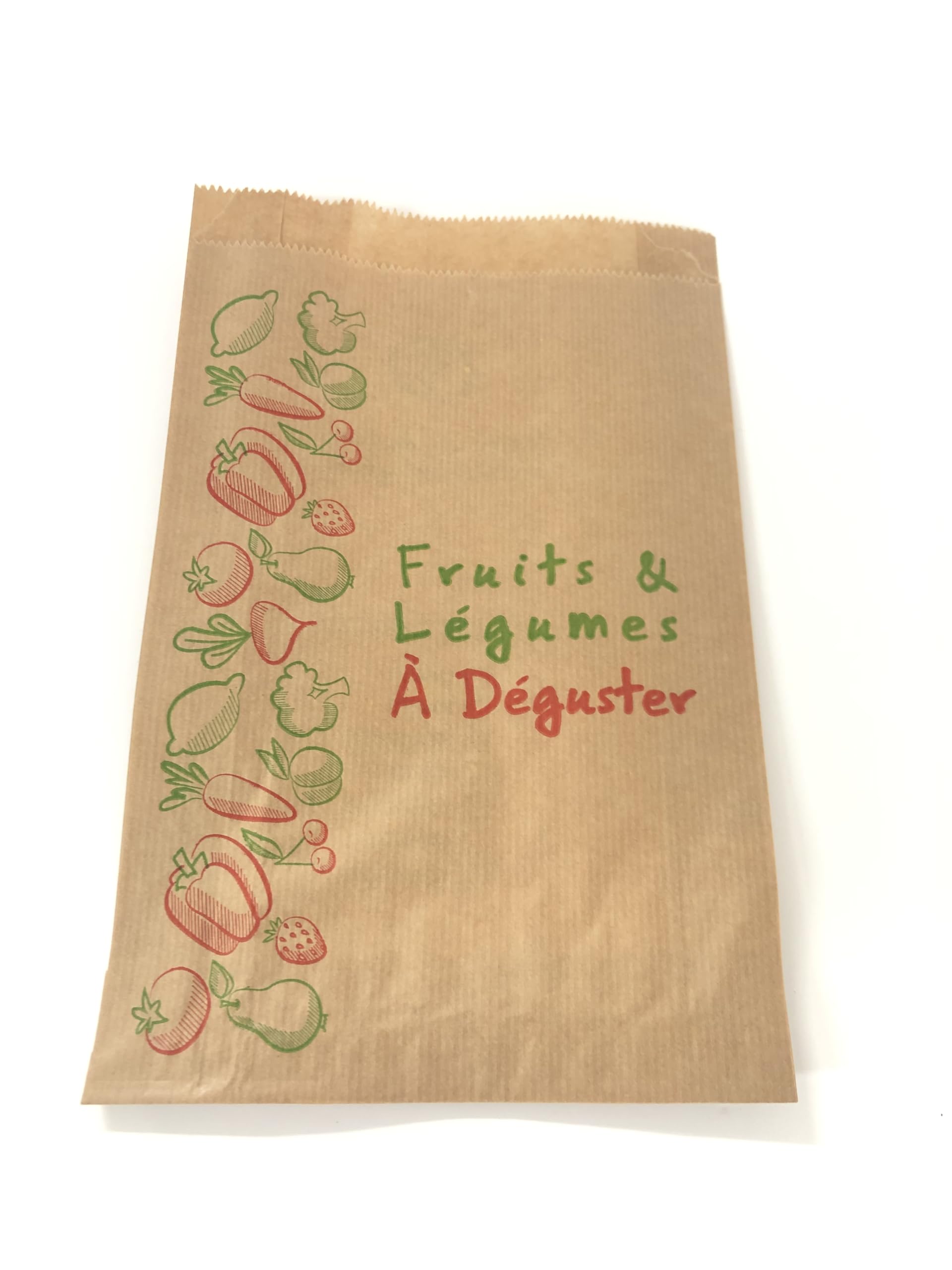 Lot de 1000 Sacs en Papier Kraft Enfilée Brun pour Bijoux Fruit Légumes 31 cm x 20 cm x 7 cm