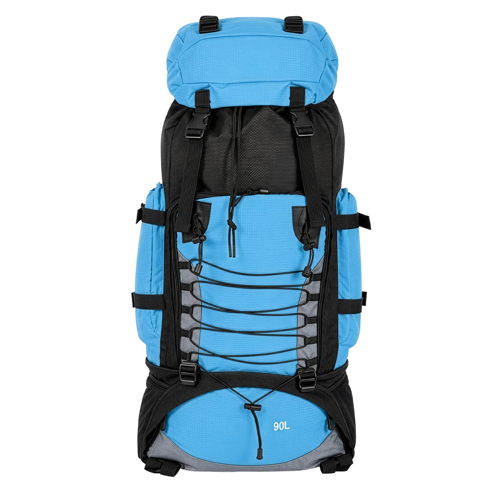 Waterproof Hiking Backpack for Men - Large Capacity Trekking Rucksack with Internal Frame & Rain Cover, Lightweight Camping Backpack for Mountaineering & Outdoor Adventures (90L Blue)