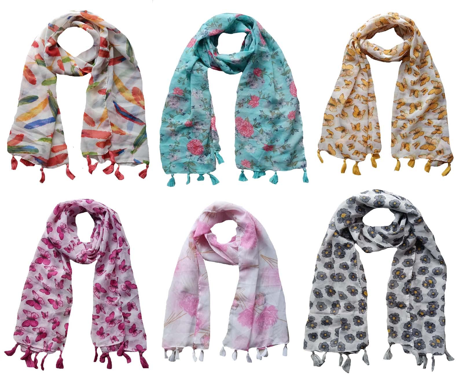 narnari Women's Printed Chiffon Scarf and Stoles-N335(Free Size)-picture-52