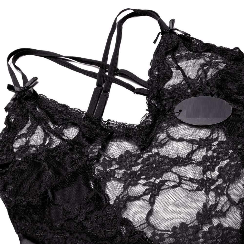 Costumes Sexy Femme Lingerie Sexy Femme Femmes S Vêtements De Nuit Femme Sexy Solide Col V Chemise De Nuit, Plus La Taille Vêtements De Nuit en Satin Et Dentelle Chemise Set Sexy Robe De Nuit