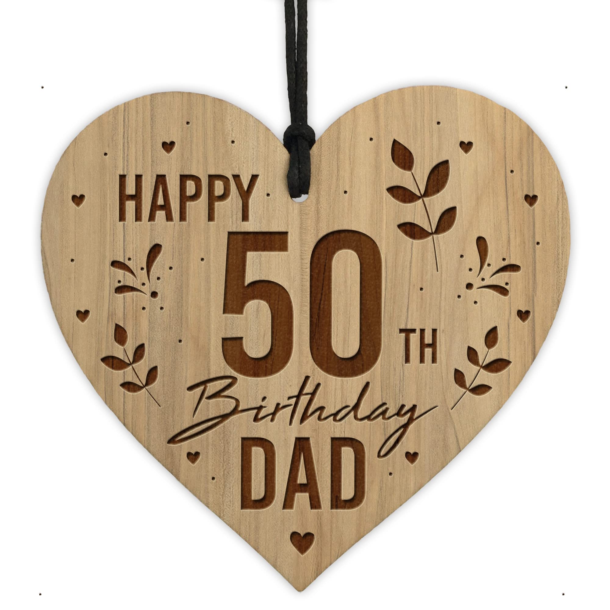 Red Ocean Dad Birthday Gifts Engraved Heart 30th 40th 50th 60th Birthday Gift For Dad From Son Daughter