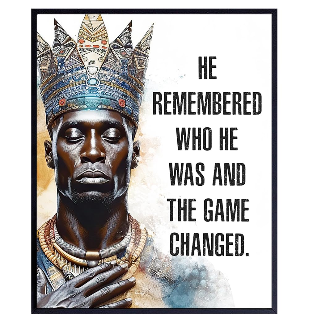 Inspirational Wall Decor for Black Men Motivational Quotes Wall Art for African