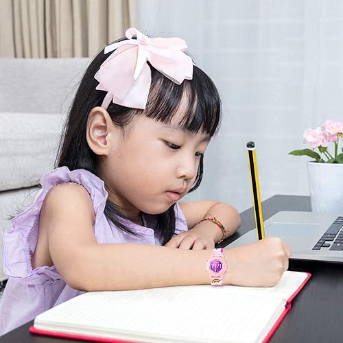 Miniatura 5 de Relojes impermeables de dibujos animados 3D para niños con alarma, los mejores regalos de juguetes para niñas de 3 a 10 años