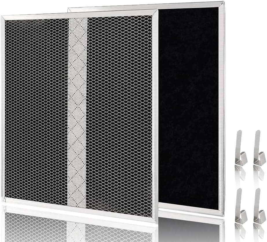 HPF30 Filtros de carbón sin conductos Filtro de carbón compatible con filtro de campana Broan S97020466 14-58 pulgadas x 12-78 pulgadas de repuesto