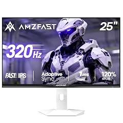 Amzfast 25 inch 320Hz 300Hz 240Hz White Gaming Monitor FHD 1080P 1ms Fast IPS 12 Months Warranty Exchange