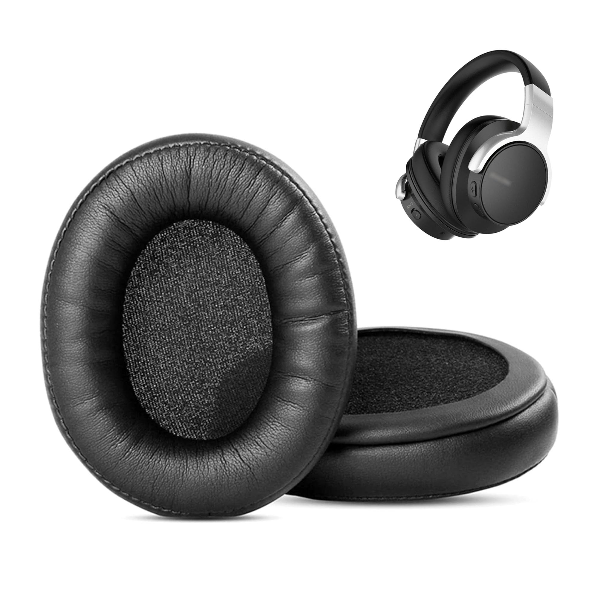 HTINDUSTRYReplacement Cushion for Earpads Compatible with Mixcder E7 Headphones Earpads with Softer Protein Leather/Memory Foam