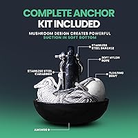 Vista 2 de Newport Kit de anclaje de hongo prémium de 5 libras con bolsa, cuerda, boya y herrajes inoxidables