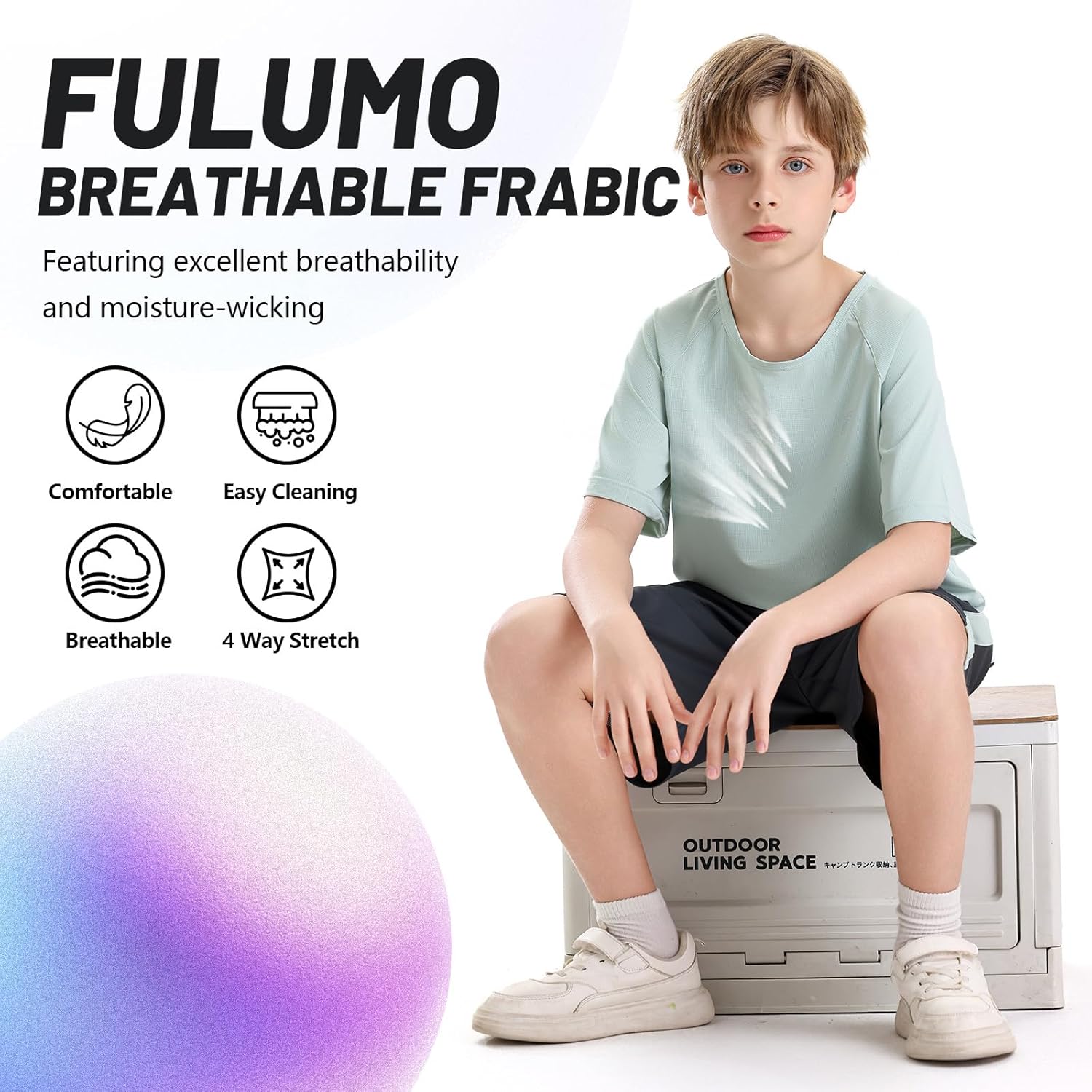 Boys Active Shorts Set - Comfortable 2 Piece T-shirt & Mesh Shorts Summer Outfit (4-13) - Image 2