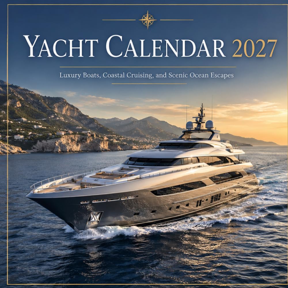 Yacht Calendar 2027: Luxury Boats and Coastal Views