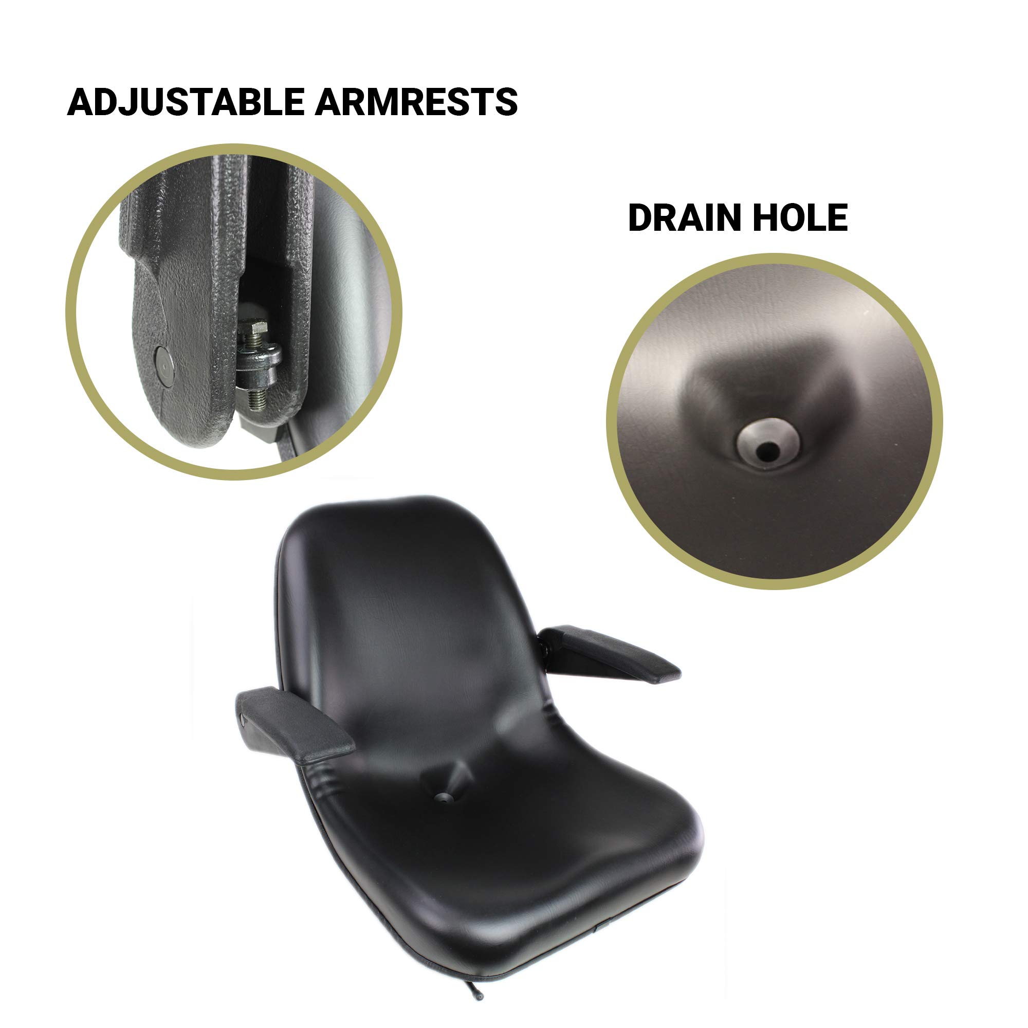 High Back Black Replacement Seat For Bobcat S130 S150 S160 S175 S185 S205 S220 Skid Steer Loaders