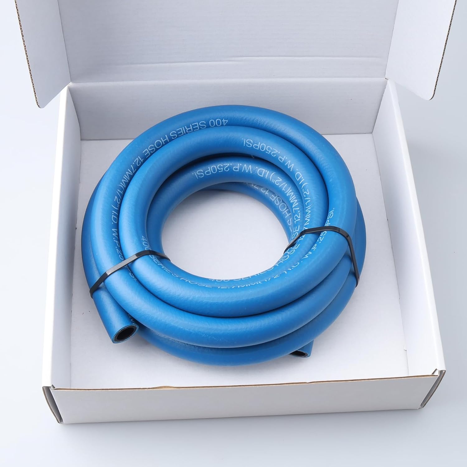 AC PERFORMANCE 1/2" ID NBR Push on Hose Fuel Line Engine Liner Compatible with Fuel System, E85, E10, Oils, Ethanol, Lubricants and Coolant, 10 Feet, Blue