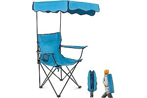Portable Camping Chair with Umbrella Canopy for Adults