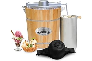 Elite Gourmet Old Fashioned Electric Ice Cream Machine Maker