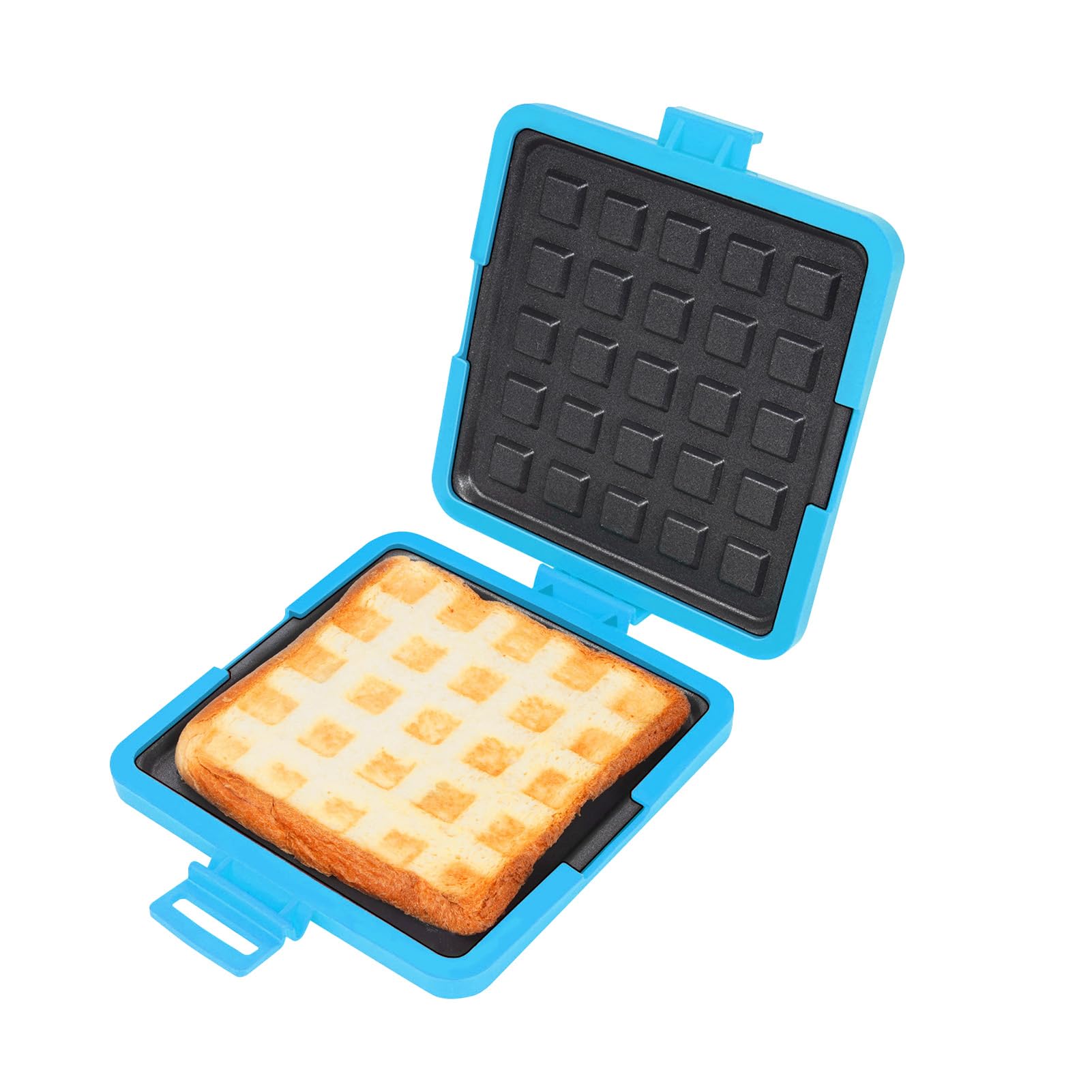 Asixxsix Microwave Sandwich Maker, Microwave Toastie Maker Grilled Cheese Maker Panini Press, Microwave Toaster Sandwich Maker, NO Electricity, Dishwasher (Blue)