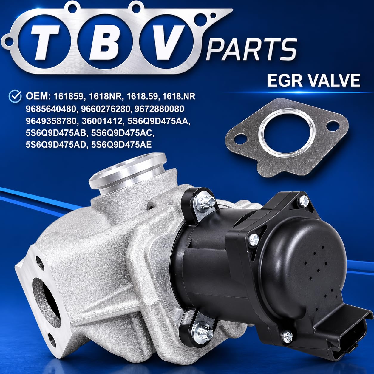 Válvula EGR 1.6 HDI/TDCI 1618.NR 9685640480 9660276280 9672880080 9649358780 Válvula de recirculación de gases de escape para Berlingo Partner C2 C3 C4 206 207 307 5S6Q9D475AA