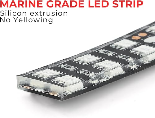 Miniatura 3 de Luces de navegación de barco con lazo rojo y verde, IP67 impermeable LED compatible con kayak, pontón, barco Jon - pesca nocturna