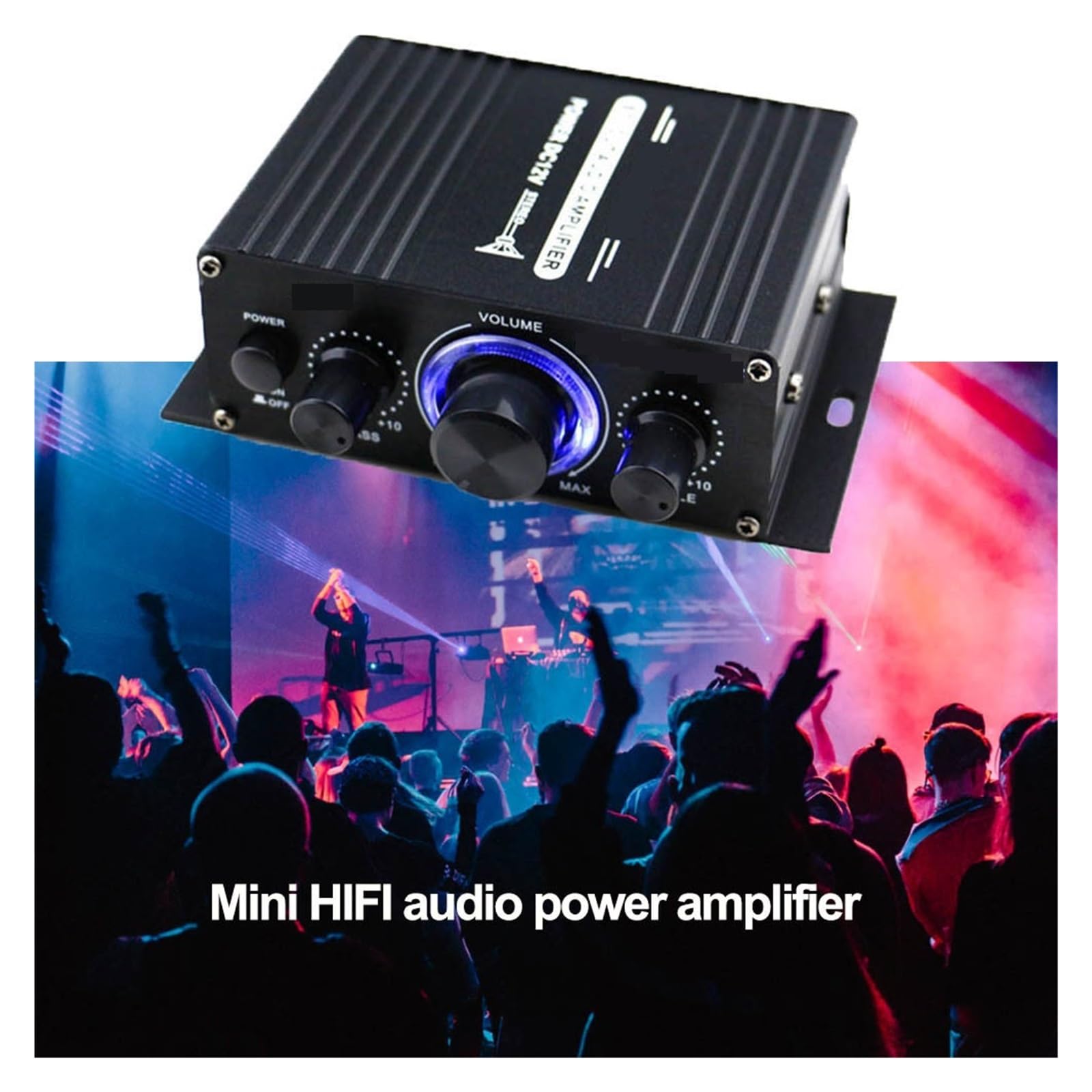 Mini Cyfrowy Wzmacniacz Samochodowy Audio Niebieskie Światło Stereofoniczny Wzmacniacz Audio Do Kina Domowego Klubowa Muzyka Imprezowa
