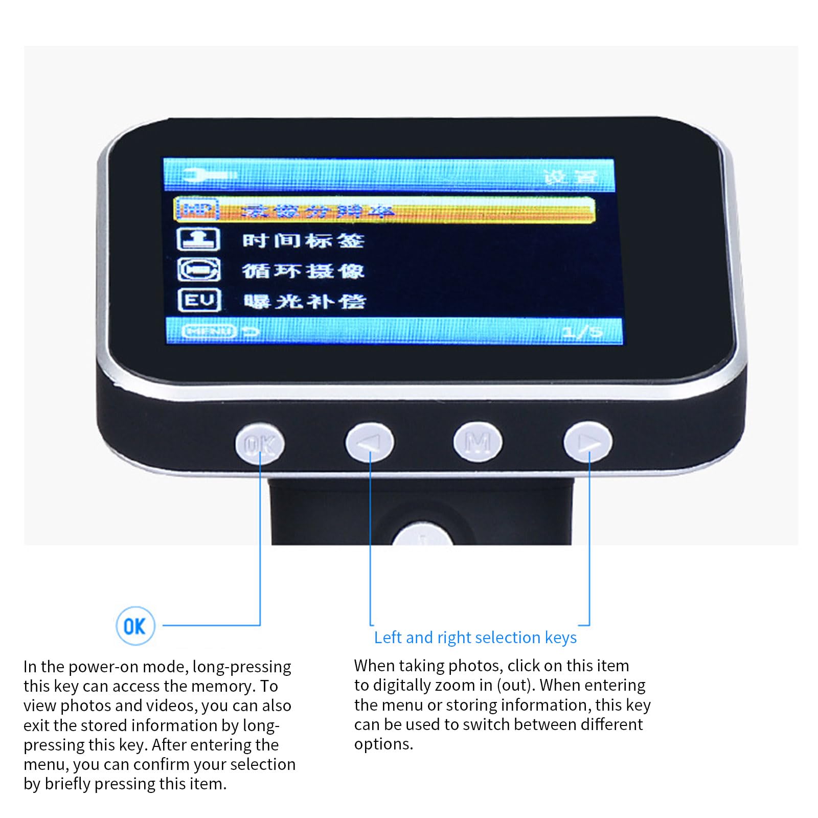Microscopio portatile portatile con LCD da 3,5 pollici 500X per l'apprendimento della scienza regolabile LED luce portatile microscopio lente d'ingrandimento