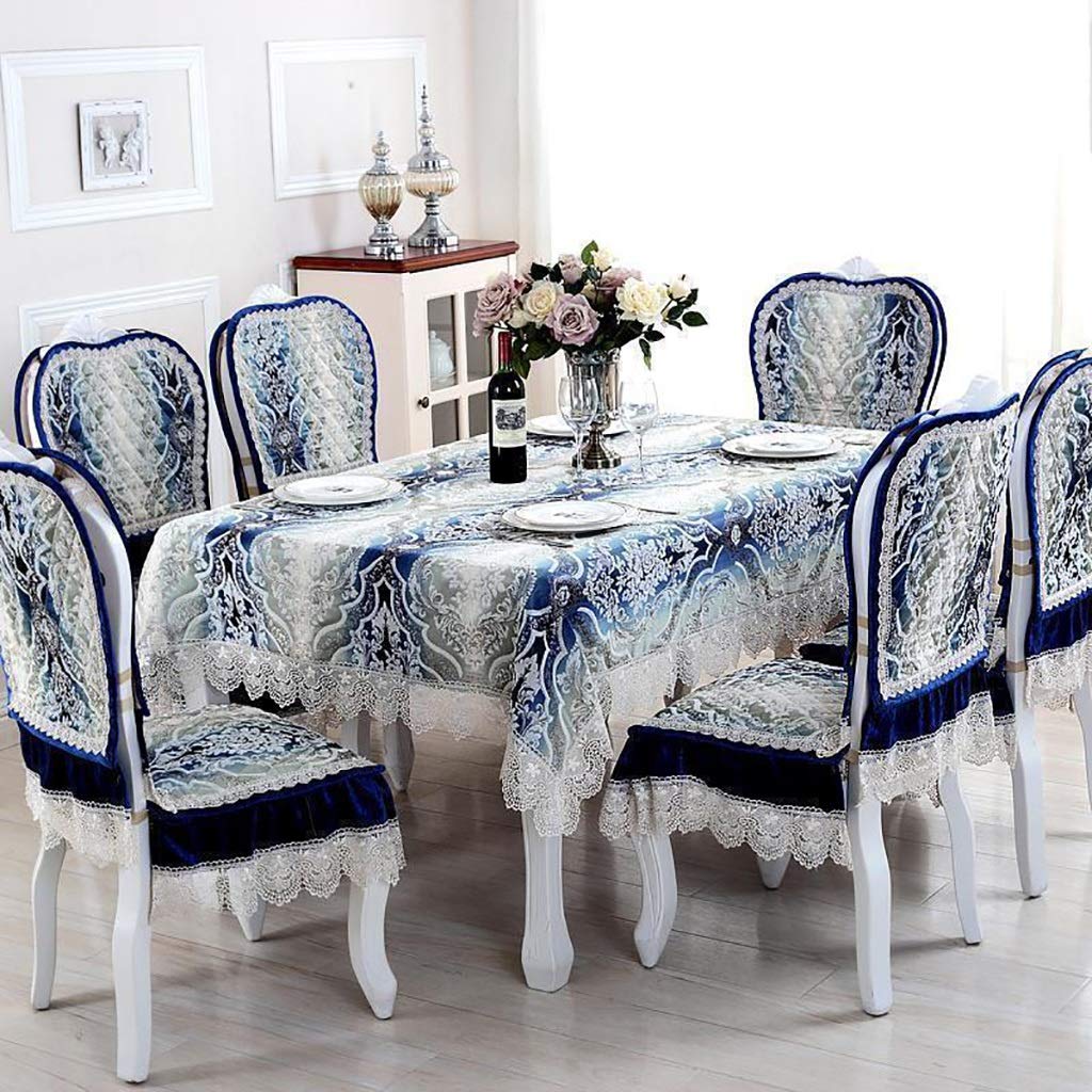 Nappe de dentelle quatre saisons WENJUN, coussin de chaise de salle à manger lavable taille M