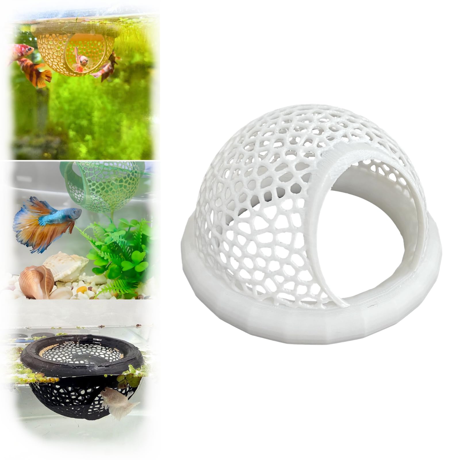 Floating Tunnel for Betta Fish Hide Aquarium Cave Ornament Betta Rest Fishes Tank Ornament Small Fish Tank Resting