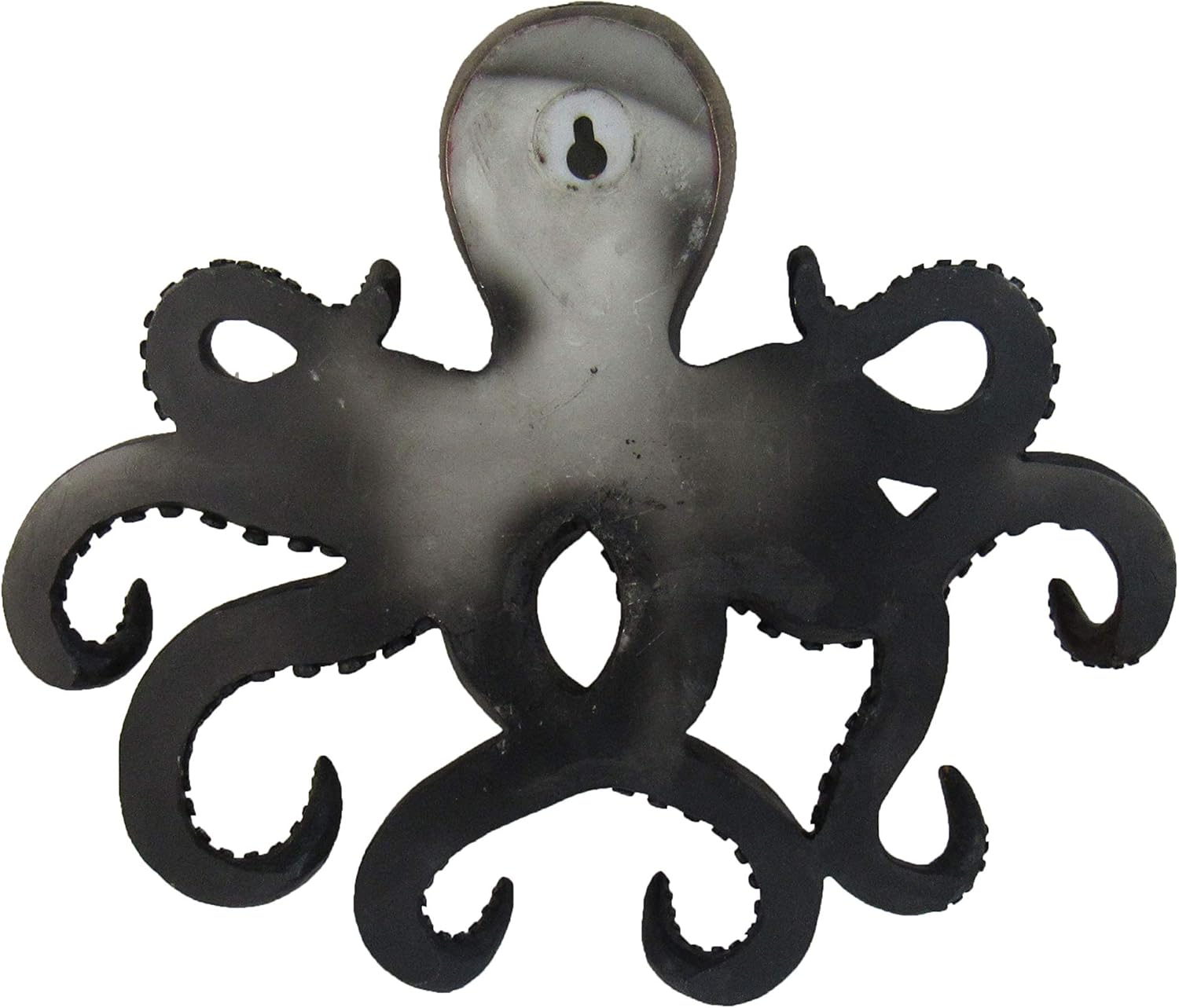 DWK Octopus Wall Sculpture Decorative Key Holder | Ocean Theme House Key Hanger Home Entrance Decor | Nautical Octopus Decor Sea Wall Art | Octopus Decoration - 11"