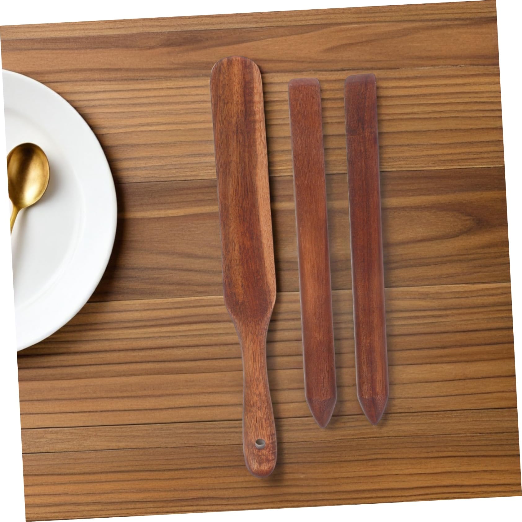MAGICLULU 3piezas Varilla de Madera de Acacia para Remover Masa Madre Espátula para Masa Madre Utensilios de Cocina para Mezclar Pan para Cocinar y Hornear