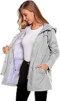 Vista 2 de Chaqueta Zhenwei impermeable, ligera, con capucha, uso activo, para exteriores, forrada para lluvia, larga, S-XXL, para mujer