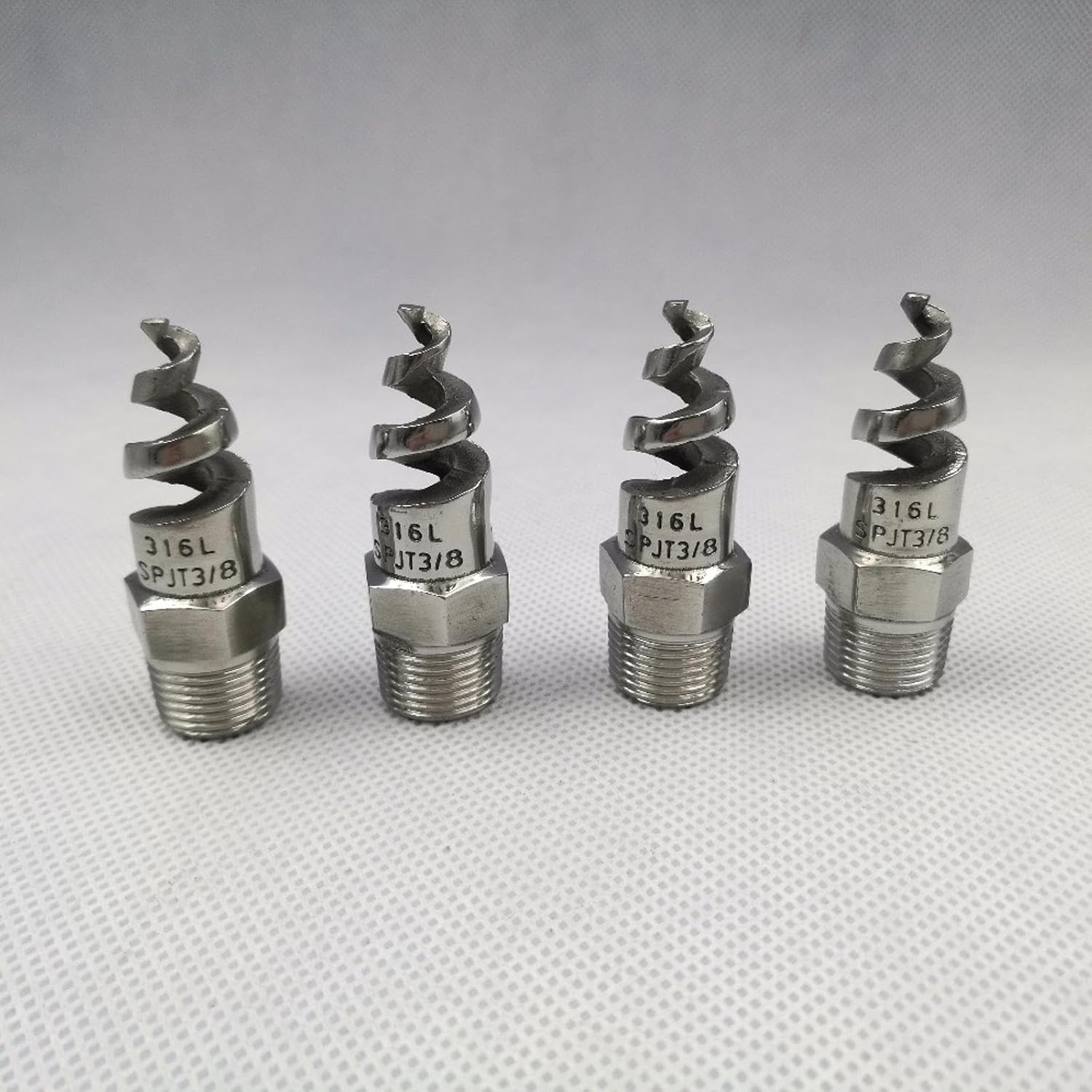 SEIWEI 5 Pcs Stainless Steel Spiral Sprayer, Atomizing Nozzle for Dust Reduction, Gas Cooling, Washing, Fire Proof, Anti Clogging, Easy to Install (1/2" Thread)