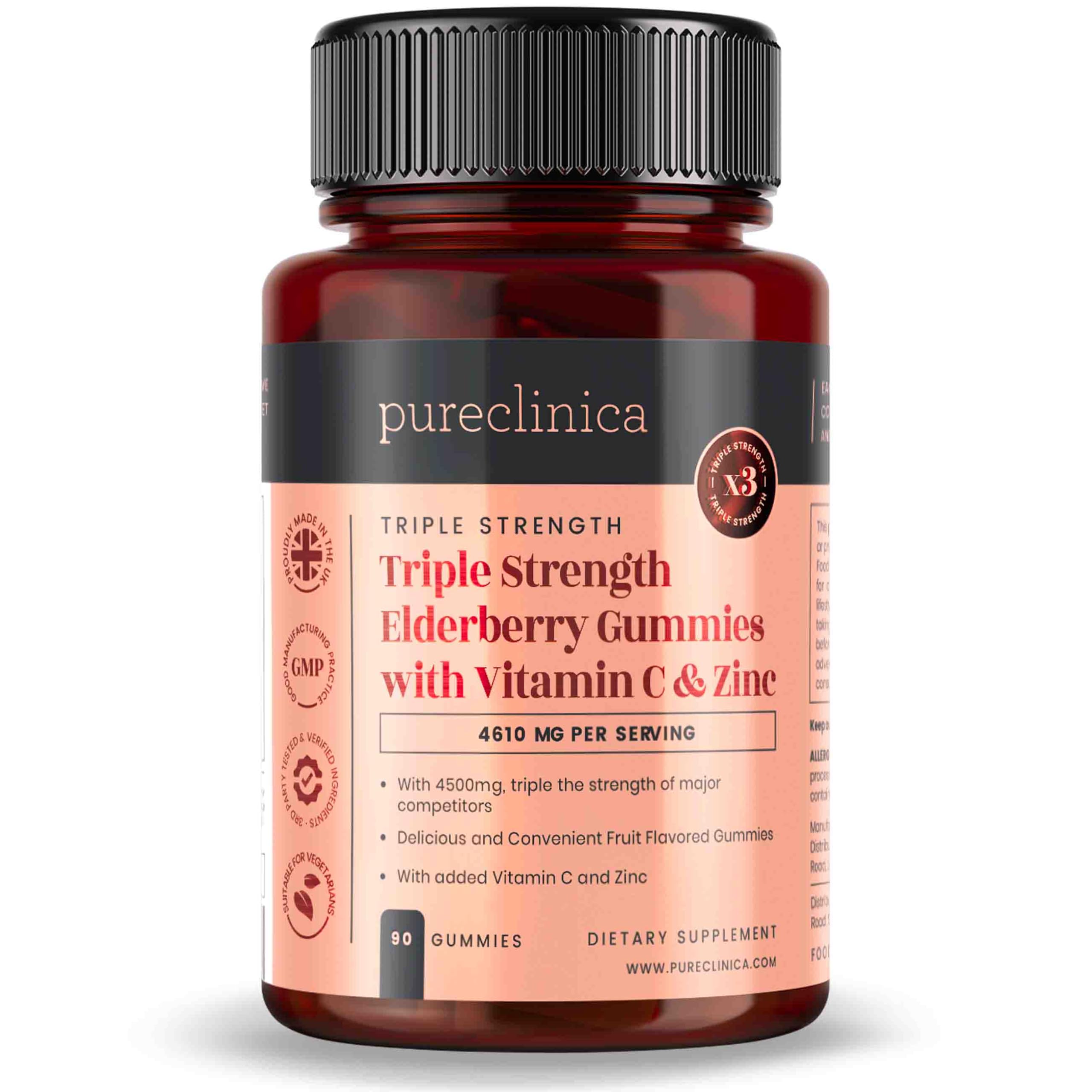 Sponsored Ad – Triple Strength Immune Support - Elderberry Gummies with Vitamin C & Zinc x 90 Gummies