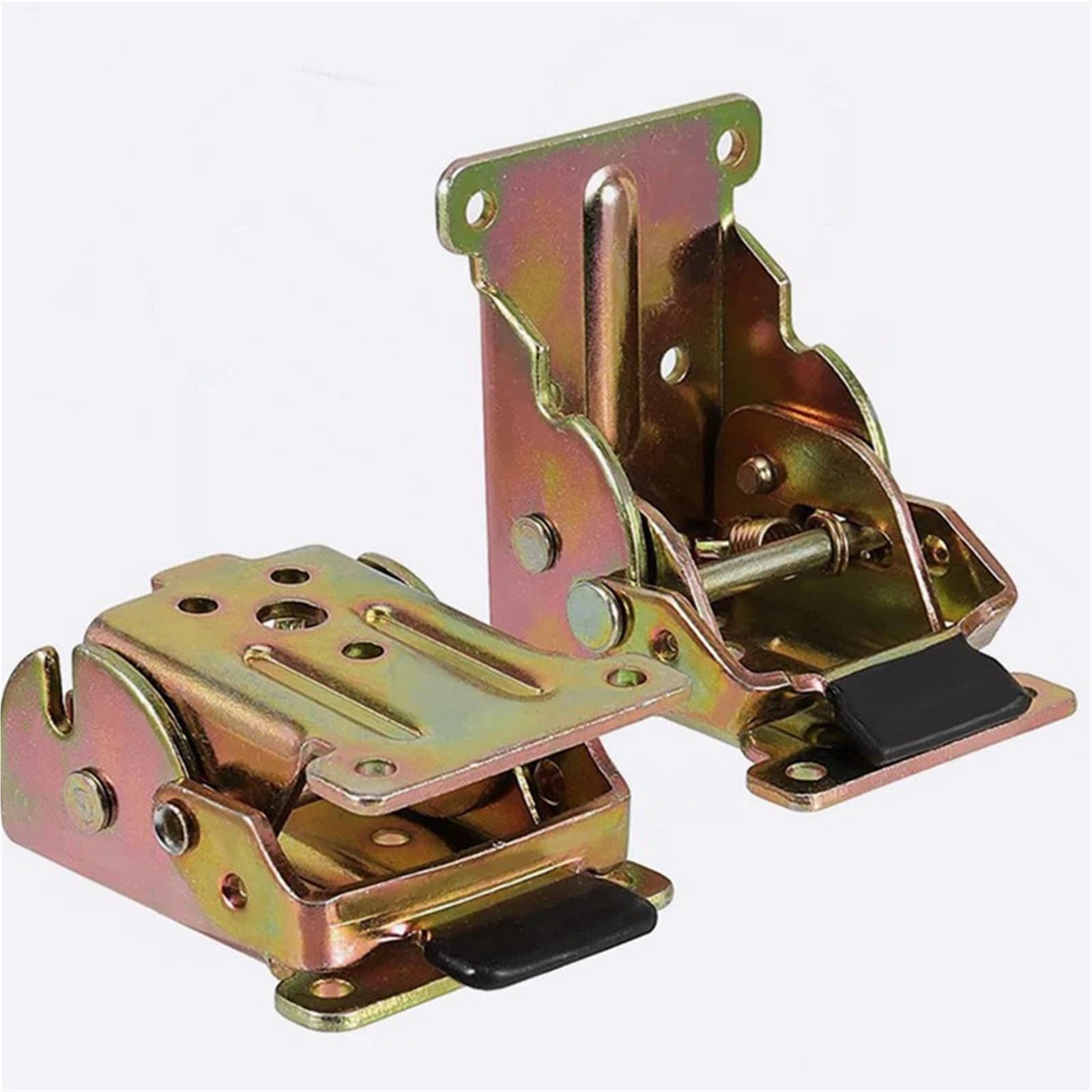 Padgcnor Gold Folding Hinge Furniture Hardware Folding Accessories 90 Degree Self-Locking Hinge(Gold)