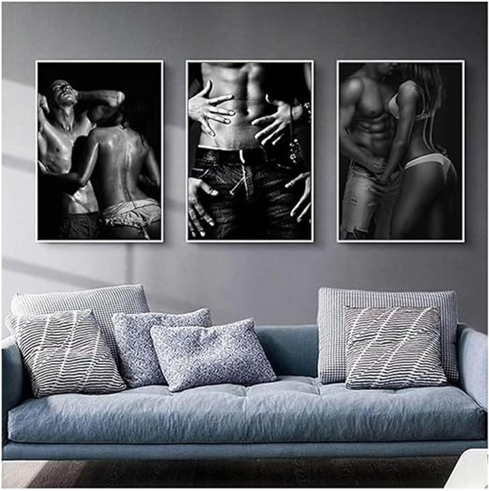 3 Stück Diamant Painting Bilder Sexy Männer Frauen Diamond Painting Erwachsene Groß 5D Diamond Art Painting Kinder Basteln Voll Set Diamond Painting mit Zubehör für Room Decor Wohnwand 70x105cm F-8450