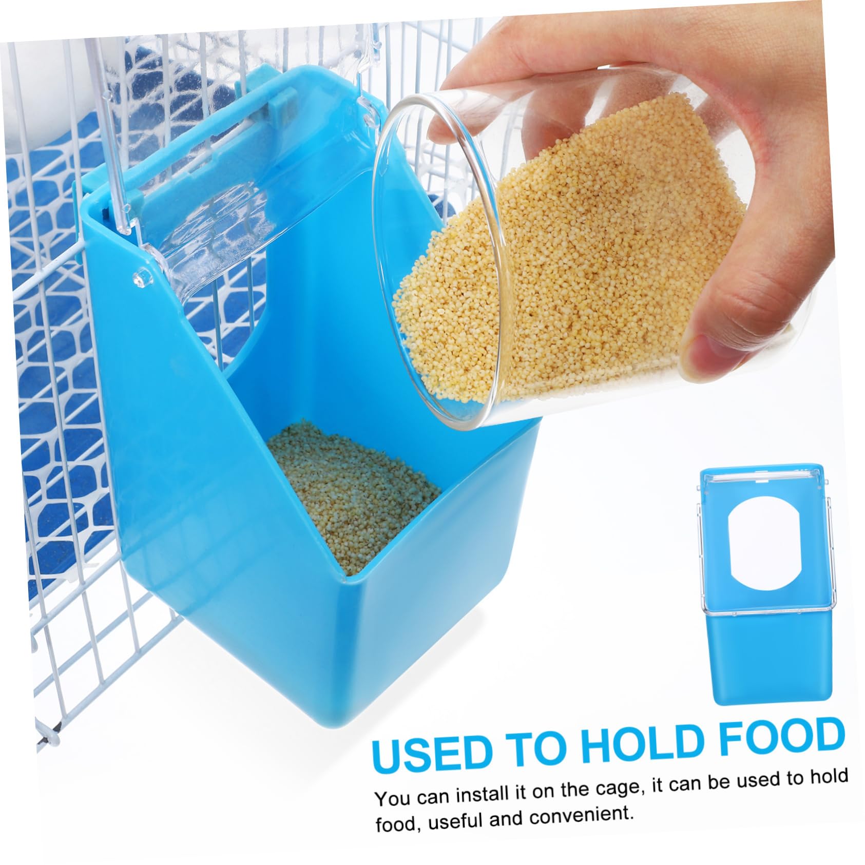 Kisangel 8piezas Comedero para Pájaros Colgante De Alimentador Multifuncional para Jaula De Aves Fácil De Limpiar y Usar para Alimentar Palomas y Otros Pájaros