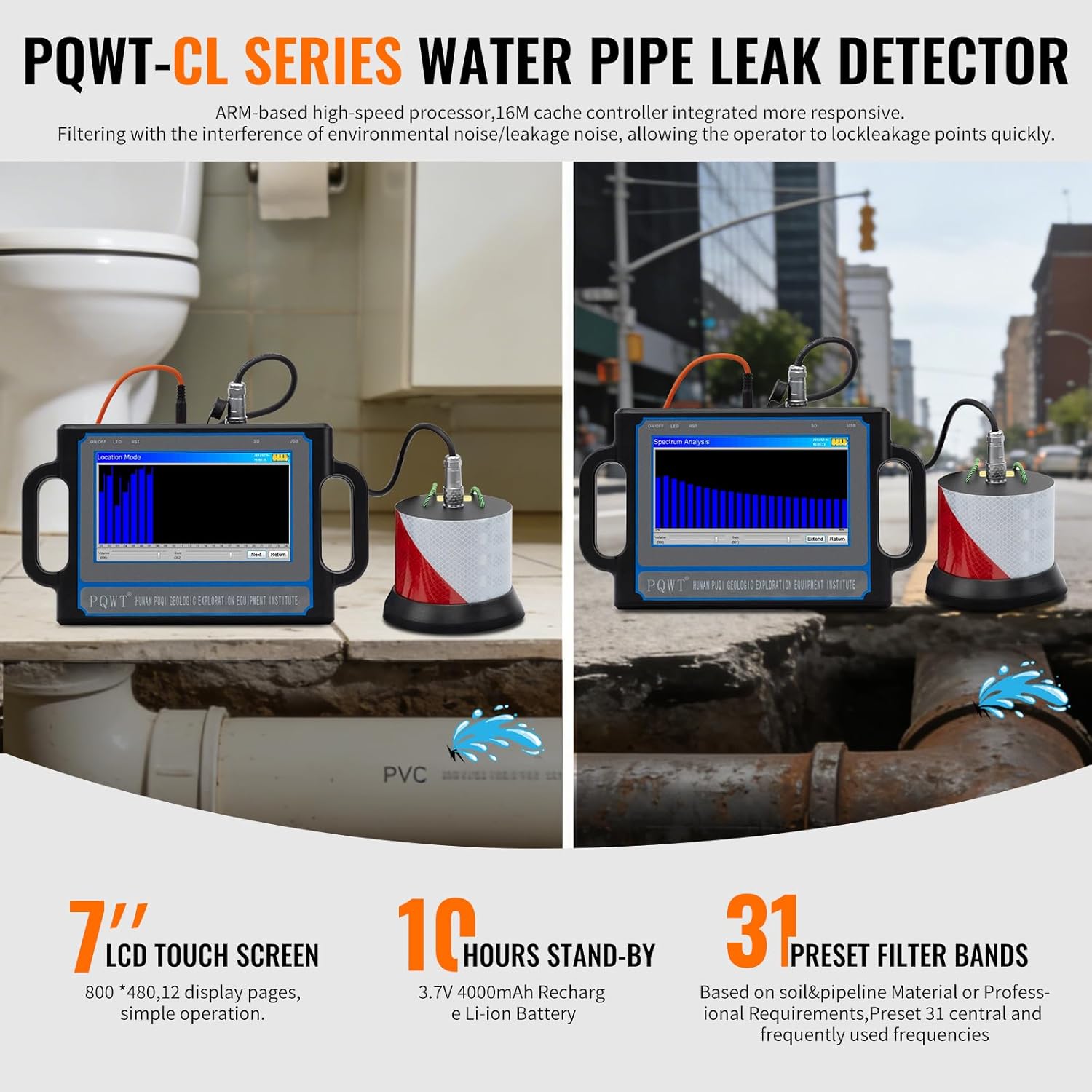 Electronic Testing Equipment for 2m Underground Pipe Locator Water Leakage Detection