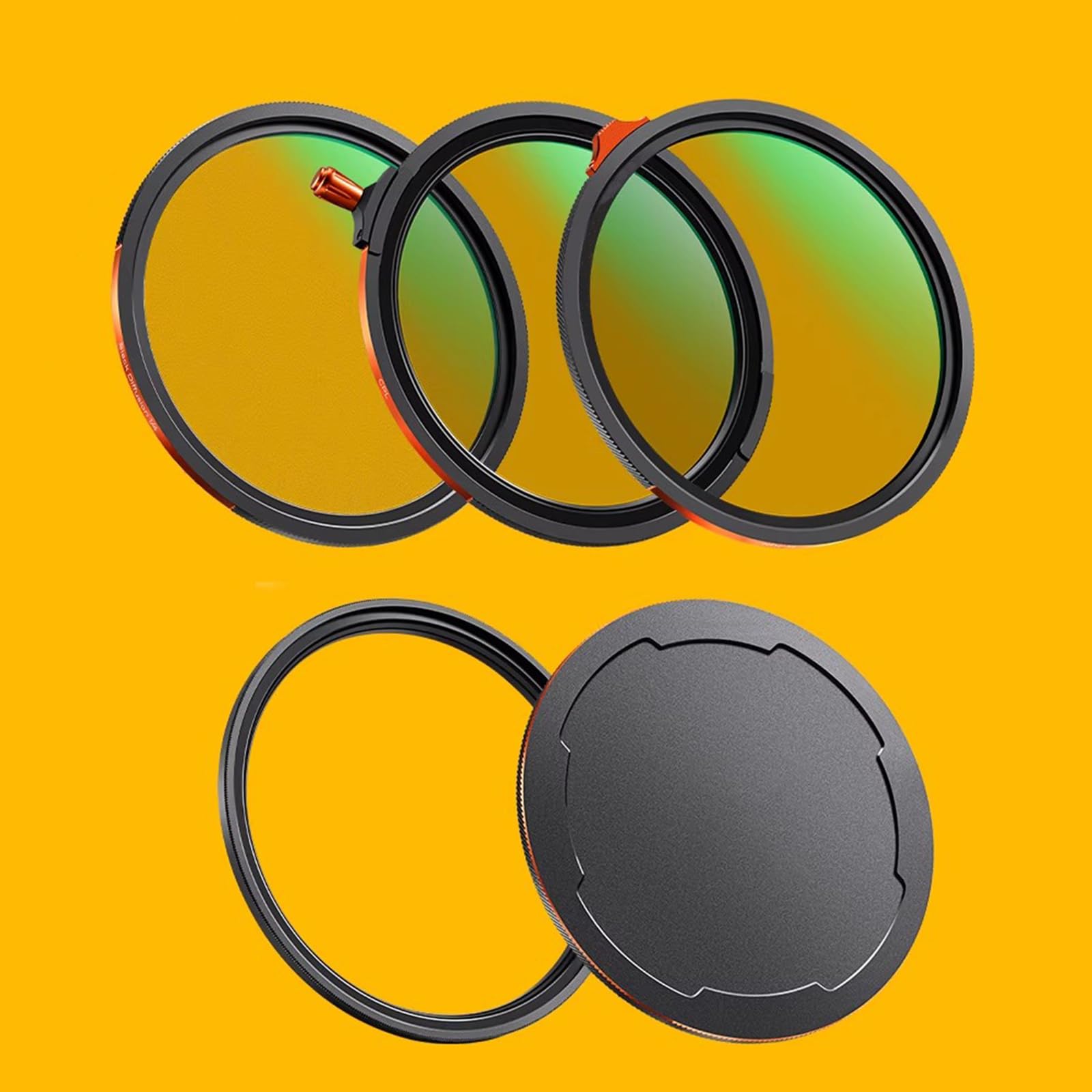 Zestaw filtrów obiektywu aparatu – 3 w 1 CPL, VND2-32 i zestaw filtrów Black Diffusion 1/4 z pierścieniem magnetycznym, nasadką obiektywu, etui do przechowywania, 28 wielowarstwowych powłok