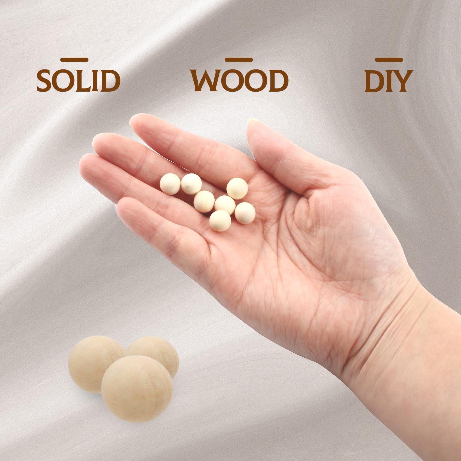 Uenhoy 50 stuks houten ronde bal 1 inch onafgewerkte natuurlijke houten ballen houten bollen voor ambachten en doe-het-zelf projecten