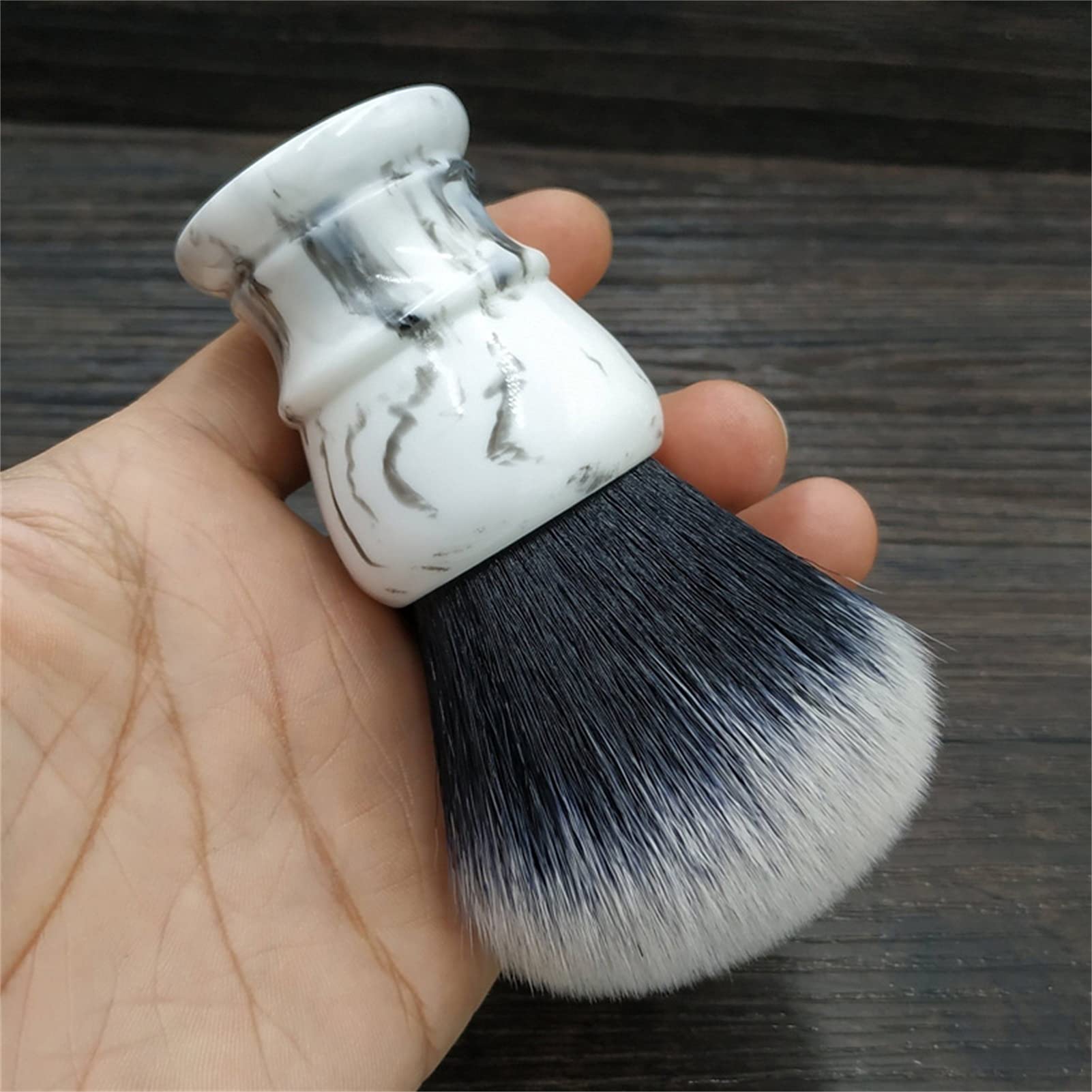 Brocha de Afeitar Hecho a Mano Compacto Barba Espuma Cepillo Durable Mango de Resina Hombre Brocha de Afeitar húmeda