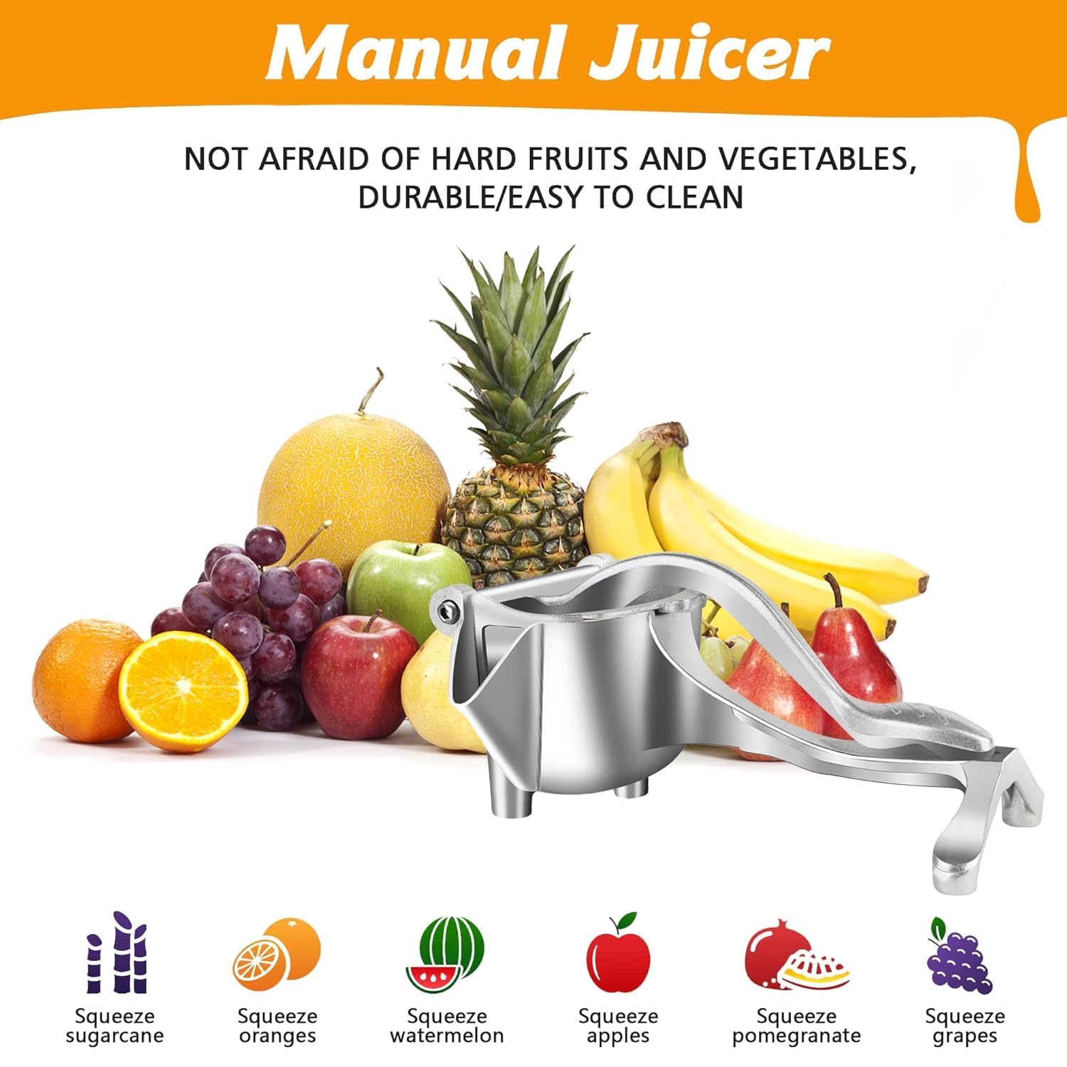 Hand Press Juicer - Fresh Citrus & Fruit Juice -5