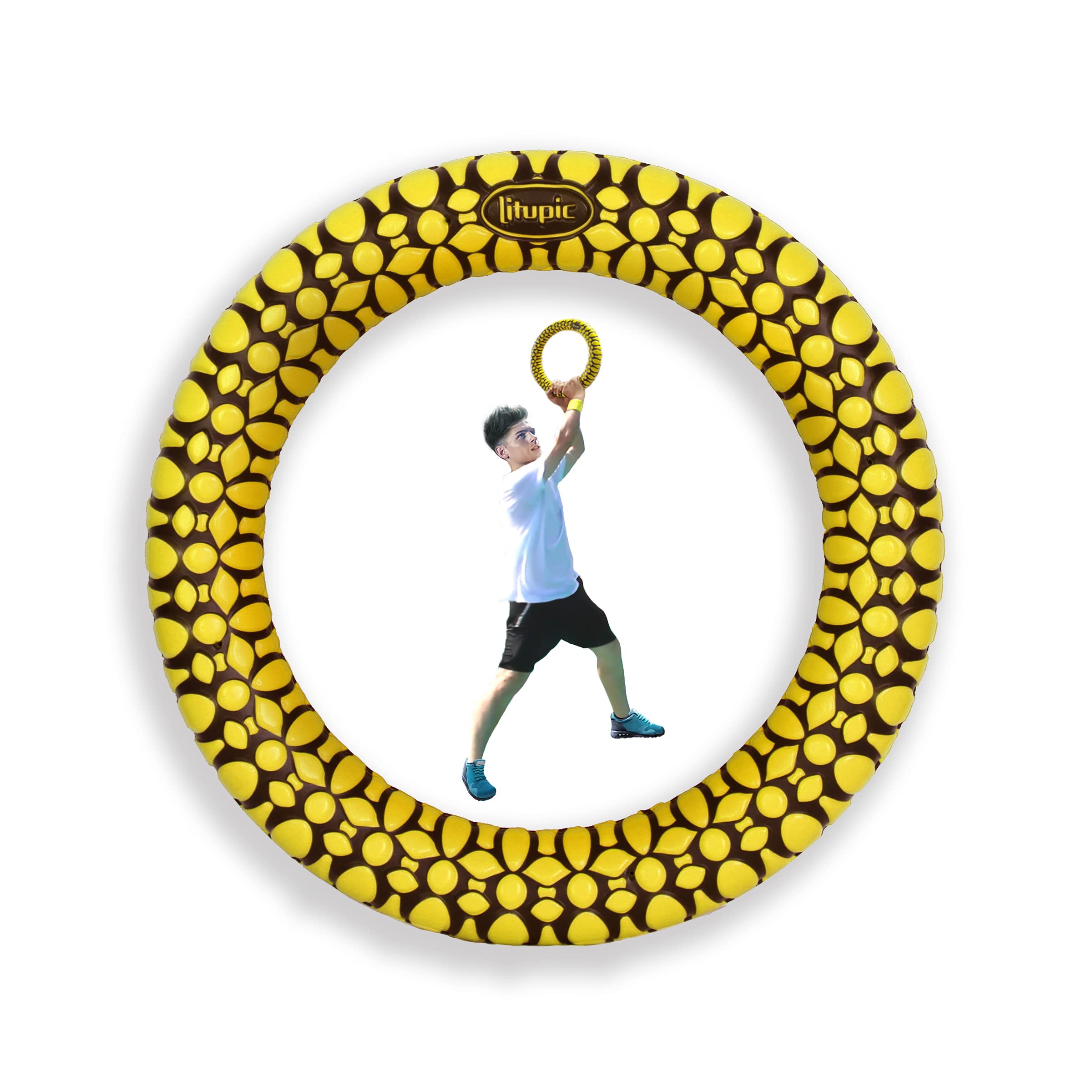 Litupic Bouncy Sports Hoops Hand Eye Coordination & Reaction Speed Training Tool-More Interesting, Decompression Than Frisbee, Suitable for Indoor Place and Outdoor Interaction and Family Games