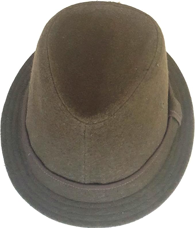 Men's Dark Green Small Brim Felt hat Amazon.co.uk Clothing